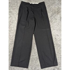 HUGO Boss‎ Pants Mens 33x30 Black Sokrates Sigma 100% Wool Pleated Dress Pants